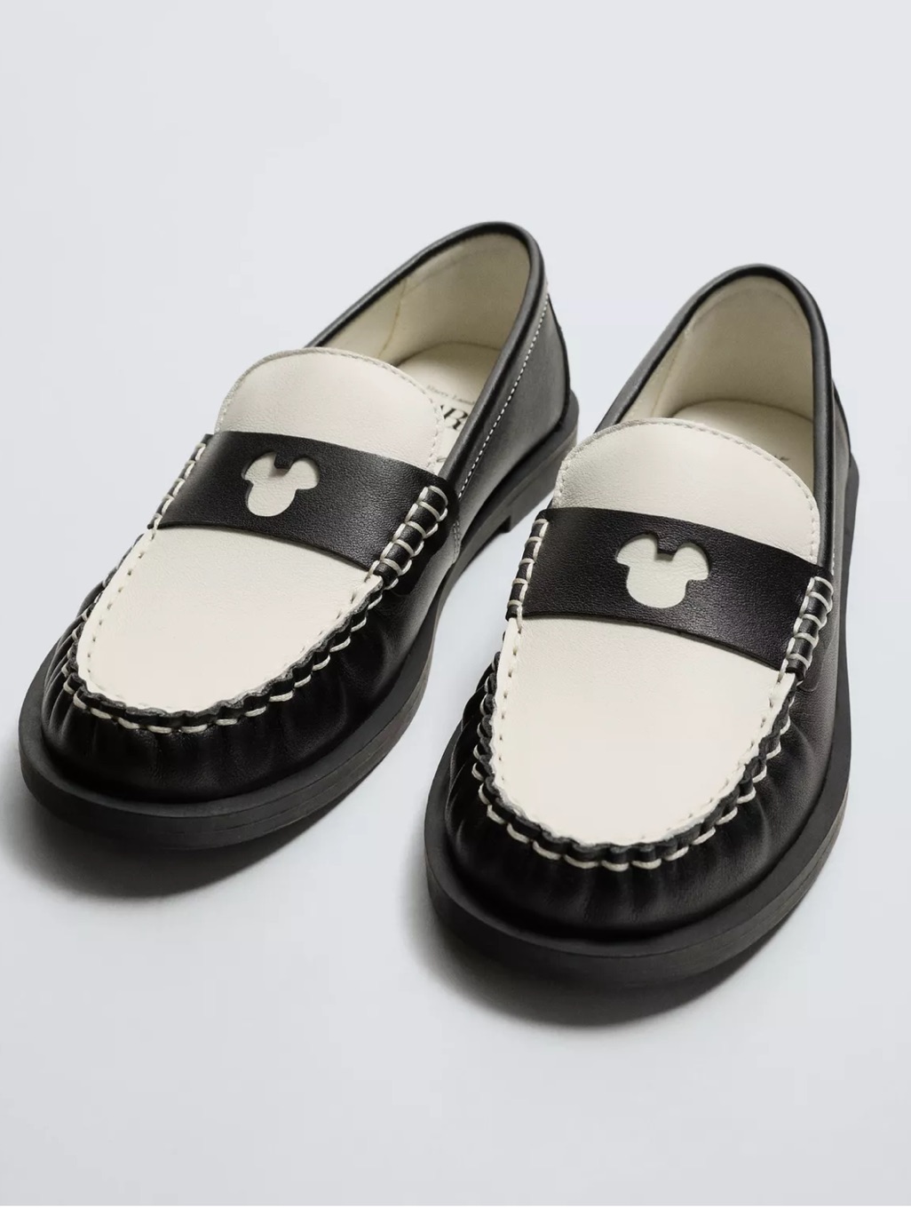 Zara X Disney Happy Lambert Kids Leather Two-Tone Leather Loafers